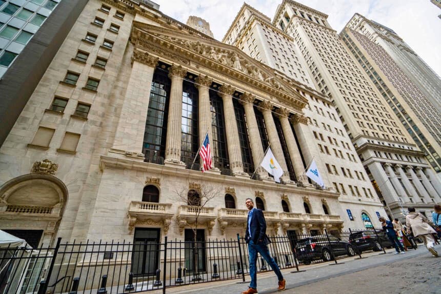 La Bolsa de Nueva York, en la ciudad de Nueva York. (Samira Bouaou/The Epoch Times).