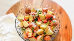 Ensalada de papas estilo italiano con almidón resistente estabiliza el azúcar en sangre