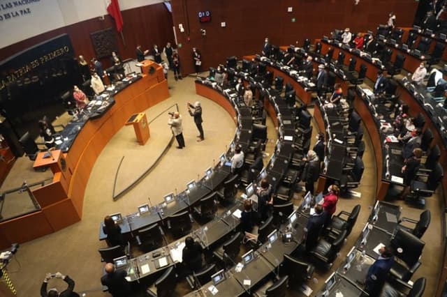 Vista general de una sesión extraordinaria de la Cámara de Senadores, en Ciudad de México, México. Imagen de archivo. (EFE/ Sáshenka Gutiérrez)