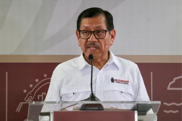 Fotografía del 9 de diciembre de 2024 del exsecretario de Seguridad de Sinaloa Gerardo Mérida durante un acto en Culiacán, México. (EFE/ Iván Medina)