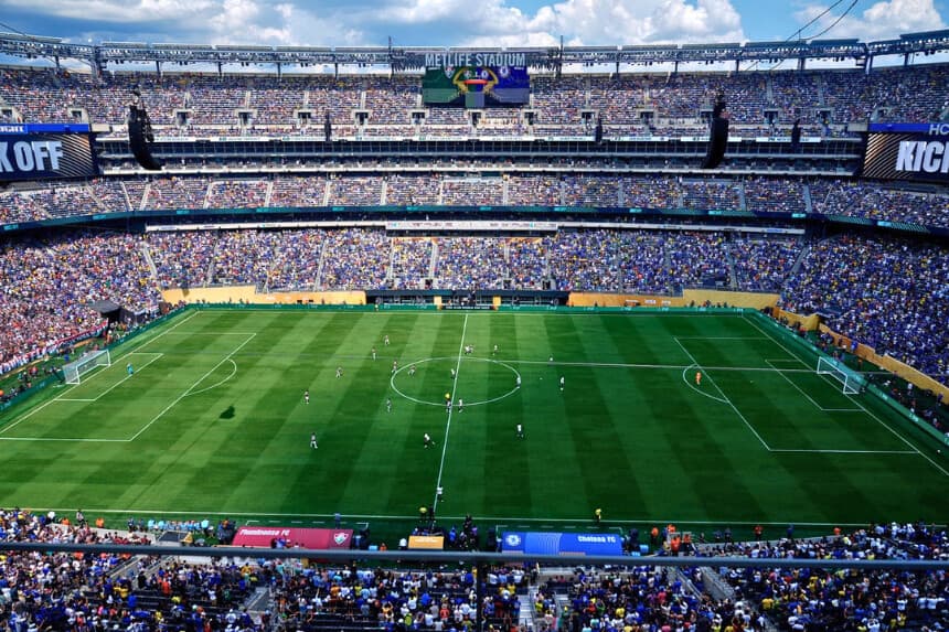 Vista general del estadio MetLife durante la semifinal de la Copa Mundial de Clubes entre Fluminense y Chelsea en East Rutherford, Nueva Jersey, el 8 de julio de 2025. (Pamela Smith/Foto AP).