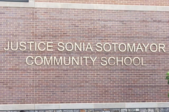 Escuela Comunitaria Jueza Sonia Sotomayor en Yonkers, Nueva York, el 10 de junio. (Crédito: GoFundMe)
