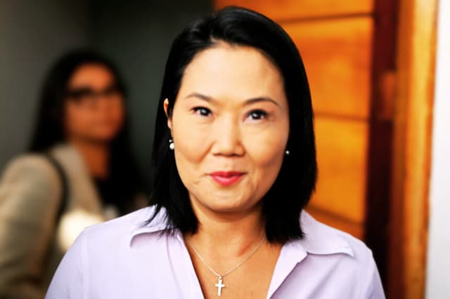 La candidata presidencial del partido Fuerza Popular de Perú, Keiko Fujimori, el 11 de junio de 2026. (ERNESTO BENAVIDES / AFP vía Getty Images)