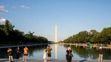 Detienen a varias personas por dañar el estanque del Monumento a Lincoln, afirma Trump