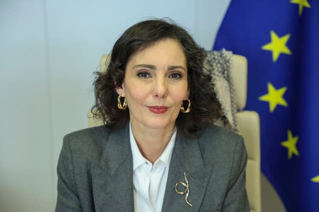 La comisaria europea de Gestión de Crisis, Hadja Lahbib, en una fotografía de archivo. (EFE/Olatz Castrillo)