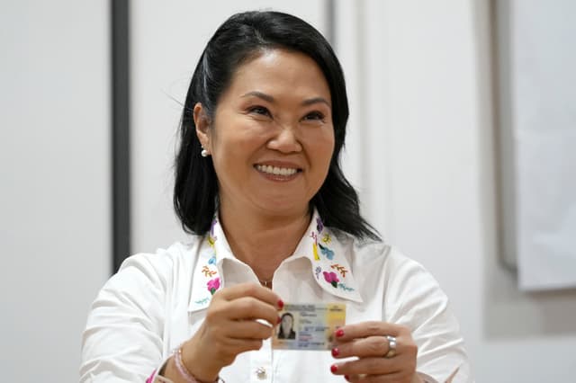 Fotografía de archivo del 7 de junio de 2026 de Keiko Fujimori en Lima, Perú. (EFE/ John Reyes /ARCHIVO)