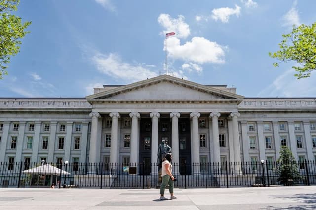 El Departamento del Tesoro de Estados Unidos en Washington, el 30 de junio de 2025. (Madalina Kilroy/The Epoch Times)