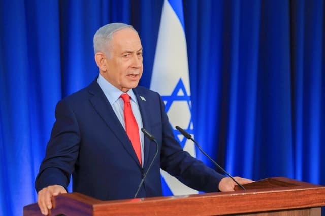 El primer ministro israelí, Benjamin Netanyahu, habla durante una conferencia de prensa en Jerusalén el 19 de marzo de 2026. (Ronen Zvulun/AP).