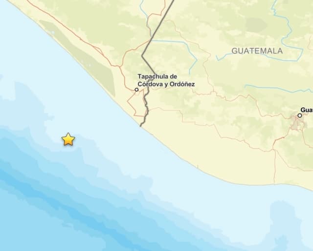 Un sismo de magnitud 7.4 sacudió la costa de Guatemala el 17 de julio de 2026. (Captura de pantalla del USGS)