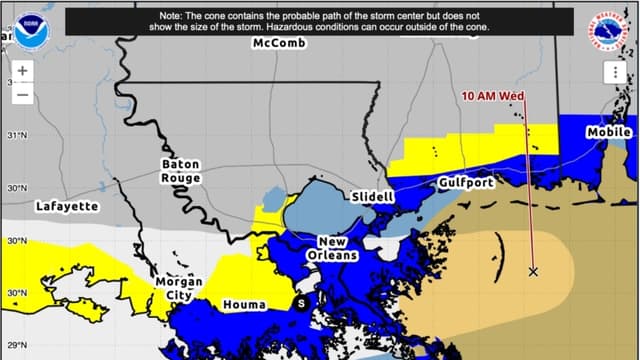La tormenta tropical Bertha se dirige hacia la costa de Luisiana