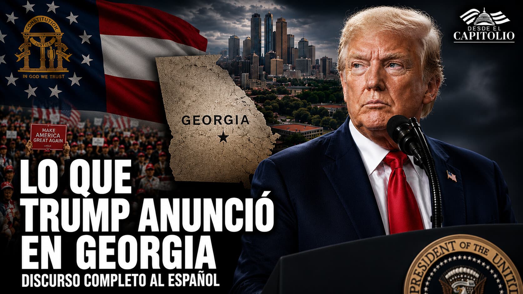 Lo que Trump anunció en Georgia | Discurso completo al español