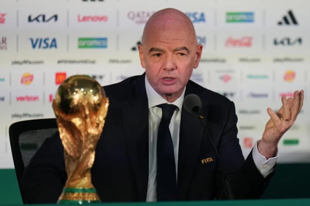 (El presidente de la FIFA, Gianni Infantino, habla durante una conferencia de prensa en la Ciudad de México, el 10 de junio de 2026. AP/Eduardo Verdugo).