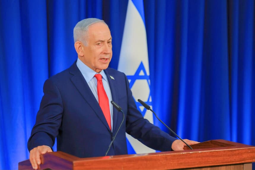 El primer ministro israelí Benjamin Netanyahu habla durante una rueda de prensa en Jerusalén el 19 de marzo de 2026. (Ronen Zvulun /AP).