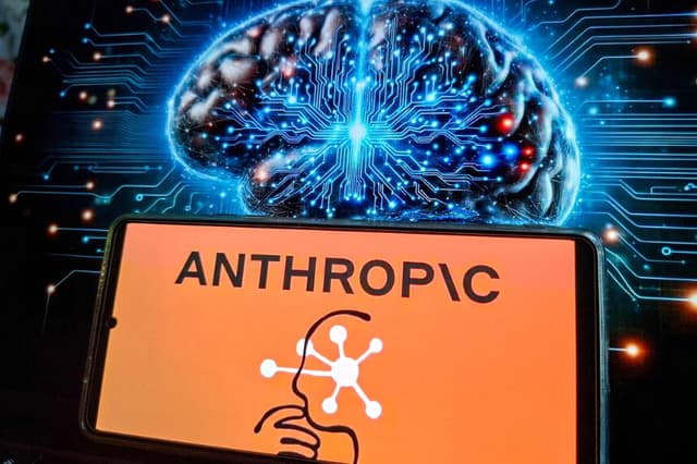 Ilustración de Anthropic del 18 de junio de 2026. (Riccardo Milani/Hans Lucas vía AFP vía Getty Images).