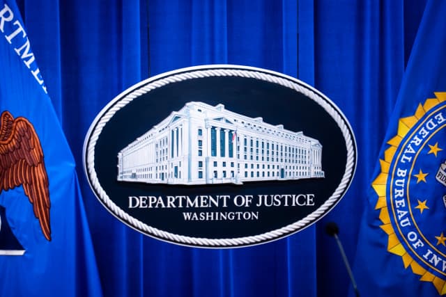 El Departamento de Justicia de EE. UU. en Washington, el 27 de abril de 2026. (Madalina Kilroy/The Epoch Times)