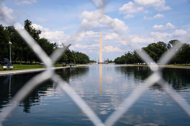 La Piscina Reflectante Conmemorativa Lincoln en Washington el 26 de junio de 2026. (Madalina Kilroy/The Epoch Times).