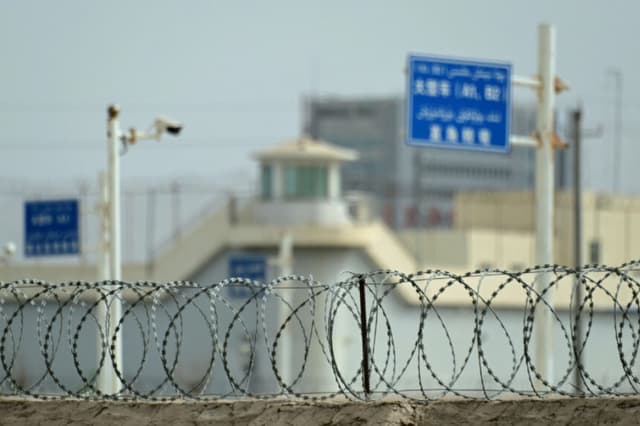 Un supuesto centro de detención en la región noroccidental de Xinjiang, China, el 19 de julio de 2023. (Pedro Pardo/AFP vía Getty Images).