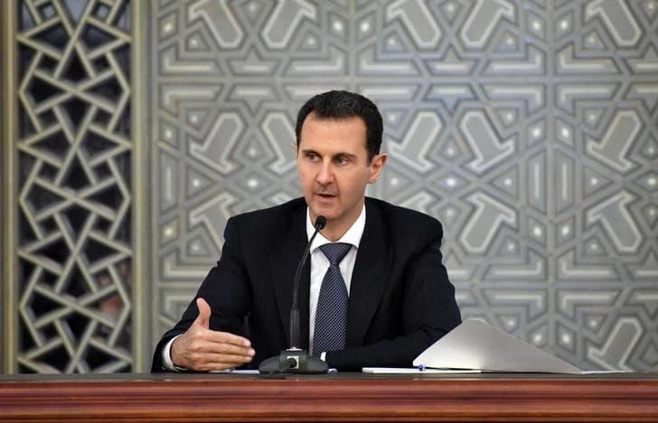 El entonces presidente sirio Bashar al-Assad en Damasco, Siria, el 14 de noviembre de 2017. (SANA/Imagen cortesía de Reuters)
