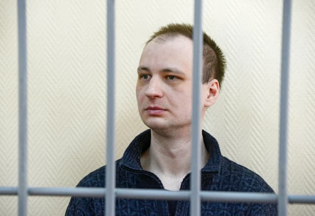 El ex marine estadounidense Robert Gilman asiste a una audiencia judicial en Voronezh, Rusia, el 6 de abril de 2026. (REUTERS/Vladimir Lavrov/Foto de archivo).