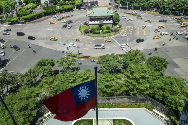 Una bandera nacional taiwanesa en una fotografía tomada el 4 de agosto de 2026. (I-Hwa Cheng/AFP).