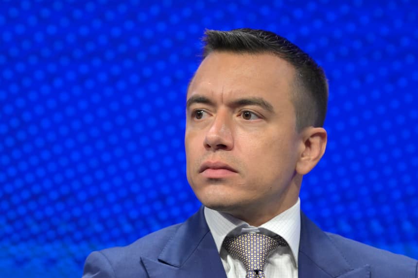 Imagen de archivo del presidente de Ecuador, Daniel Noboa, en un evento en el centro de pensamiento Atlantic Council en Washington, Estados Unidos.
(EFE/ Lenin Nolly)
