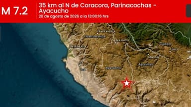 Perú reporta tres heridos y afectaciones tras el sismo de 7.2 en los Andes