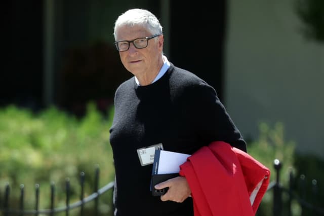 Bill Gates en Sun Valley, Idaho, el 9 de julio de 2026. (Kevin Dietsch/Getty Images).
