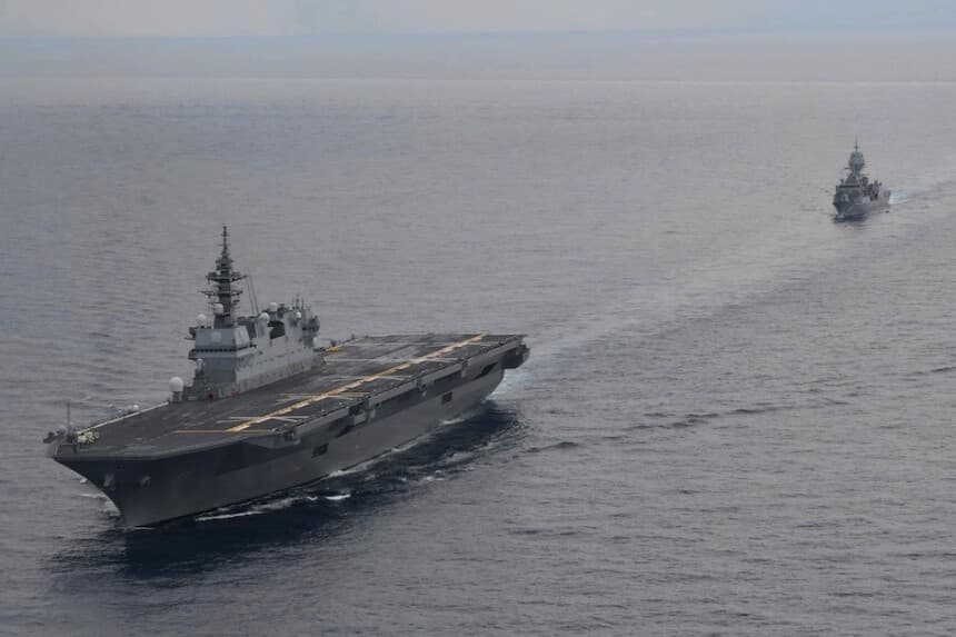 Australia y Japón realizaron ejercicios militares conjuntos en el Mar de China Meridional del 24 al 25 de junio de 2023. (Foto cortesía del Ejército de Defensa de Japón).