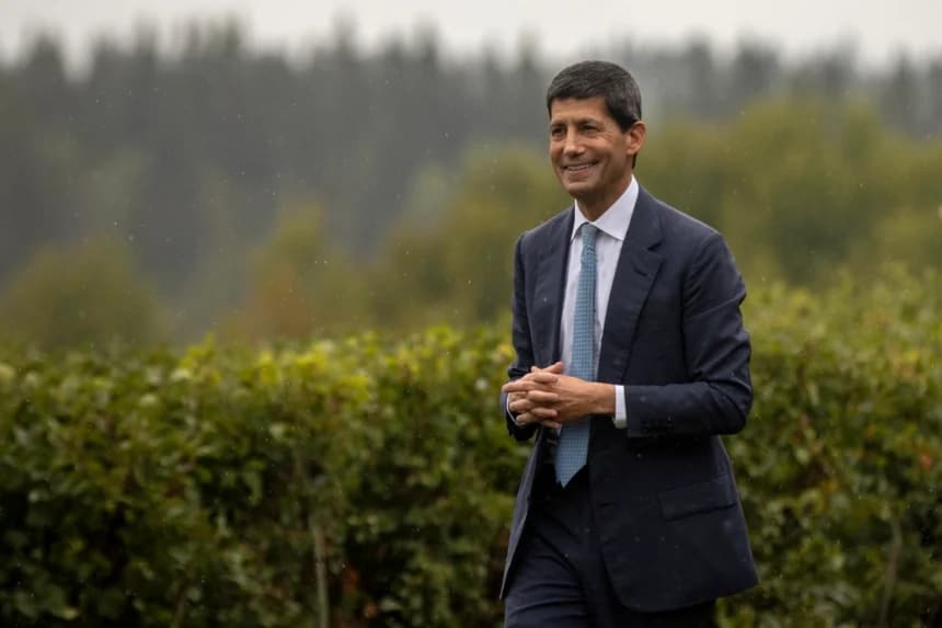El presidente de la Reserva Federal, Kevin Warsh, en el Simposio Económico de Jackson Hole en Jackson Hole, Wyoming, el 28 de agosto de 2026. Durante un discurso en la conferencia, Warsh expresó su preocupación por la alta inflación. (Natalie Behring/Getty Images)