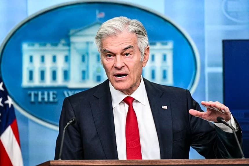 El administrador de Medicare y Medicaid, Mehmet Oz, habla durante una conferencia de prensa en la Sala de Prensa James S. Brady en la Casa Blanca, en Washington, el 2 de junio de 2026. (Mandel Ngan/AFP vía Getty Images)