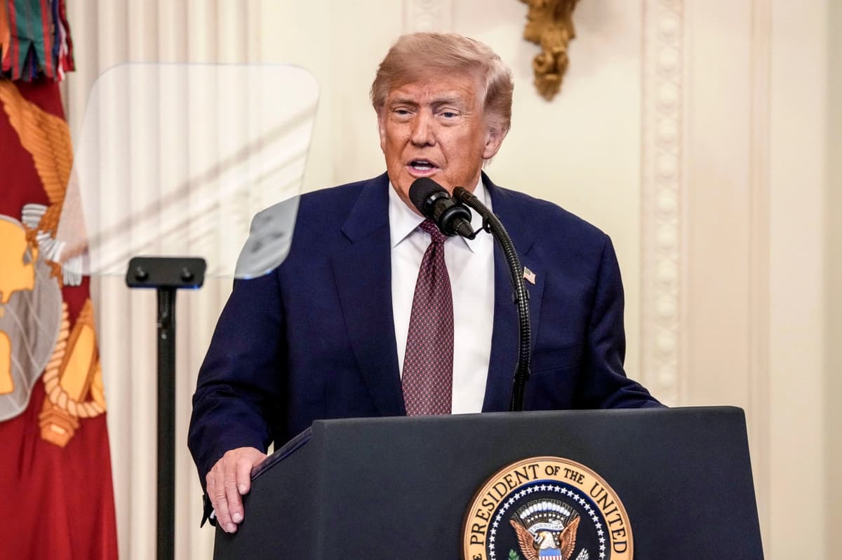 El presidente Donald Trump habla en Washington, el 18 de junio de 2026. (Andrew Harnik/Getty Images)