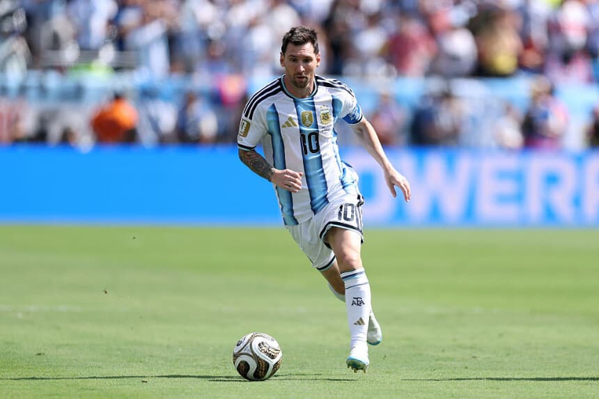Lionel Messi, número 10 de Argentina, durante la final de la Copa Mundial de la FIFA 2026, en el Estadio de Nueva York-Nueva Jersey, el 19 de julio de 2026 en East Rutherford, Nueva Jersey. (Justin Setterfield/Getty Images)