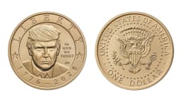 Casa de la Moneda de EE. UU. inicia venta de monedas con la imagen de Trump