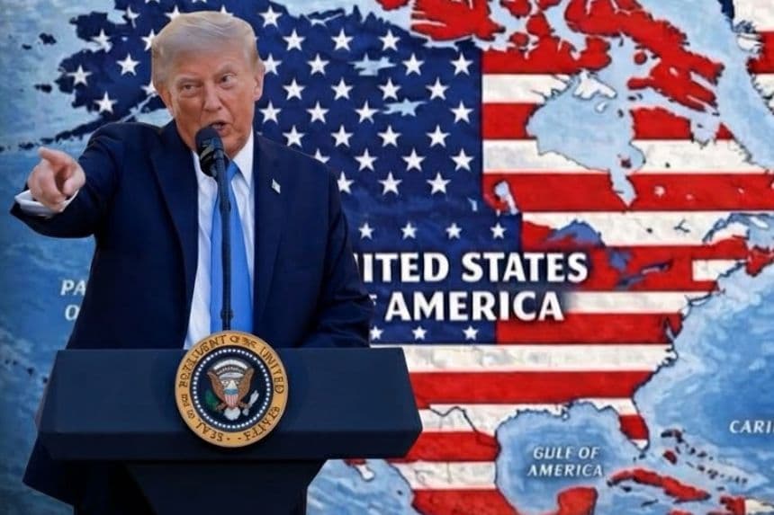 Trump plantea incluir a México, Canadá y Cuba al mapa de Estados Unidos