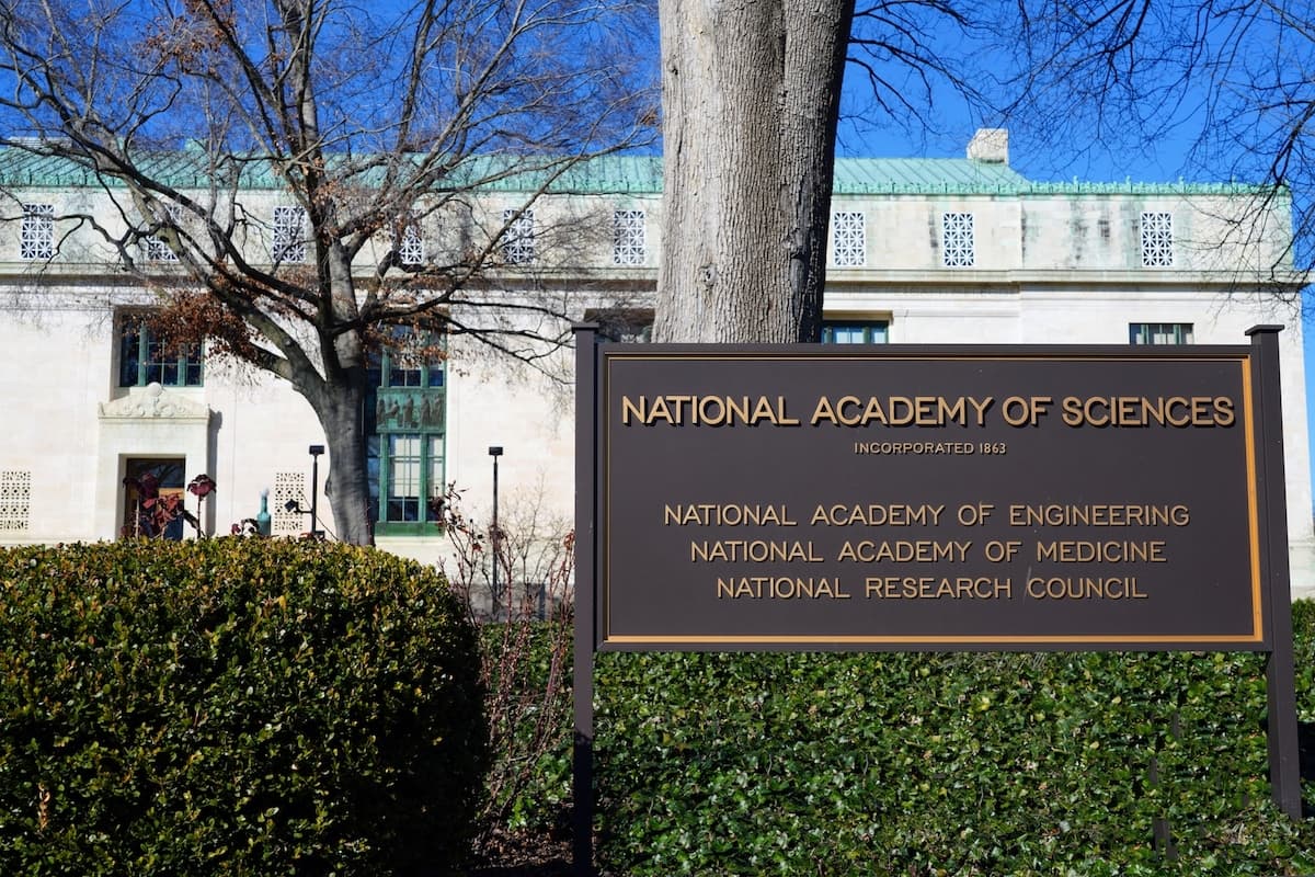 Vista del edificio de la Academia Nacional de Ciencias, ubicado en Washington, en febrero de 2020. (Ilustración/Shutterstock)
