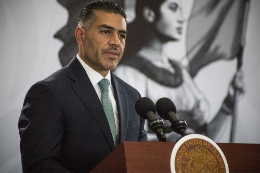 El secretario de Seguridad de México, Omar García Harfuch, habla durante una conferencia de prensa en Zacatecas, México, el 4 de septiembre de 2026. (Jesse Mireles / AFP vía Getty Images)