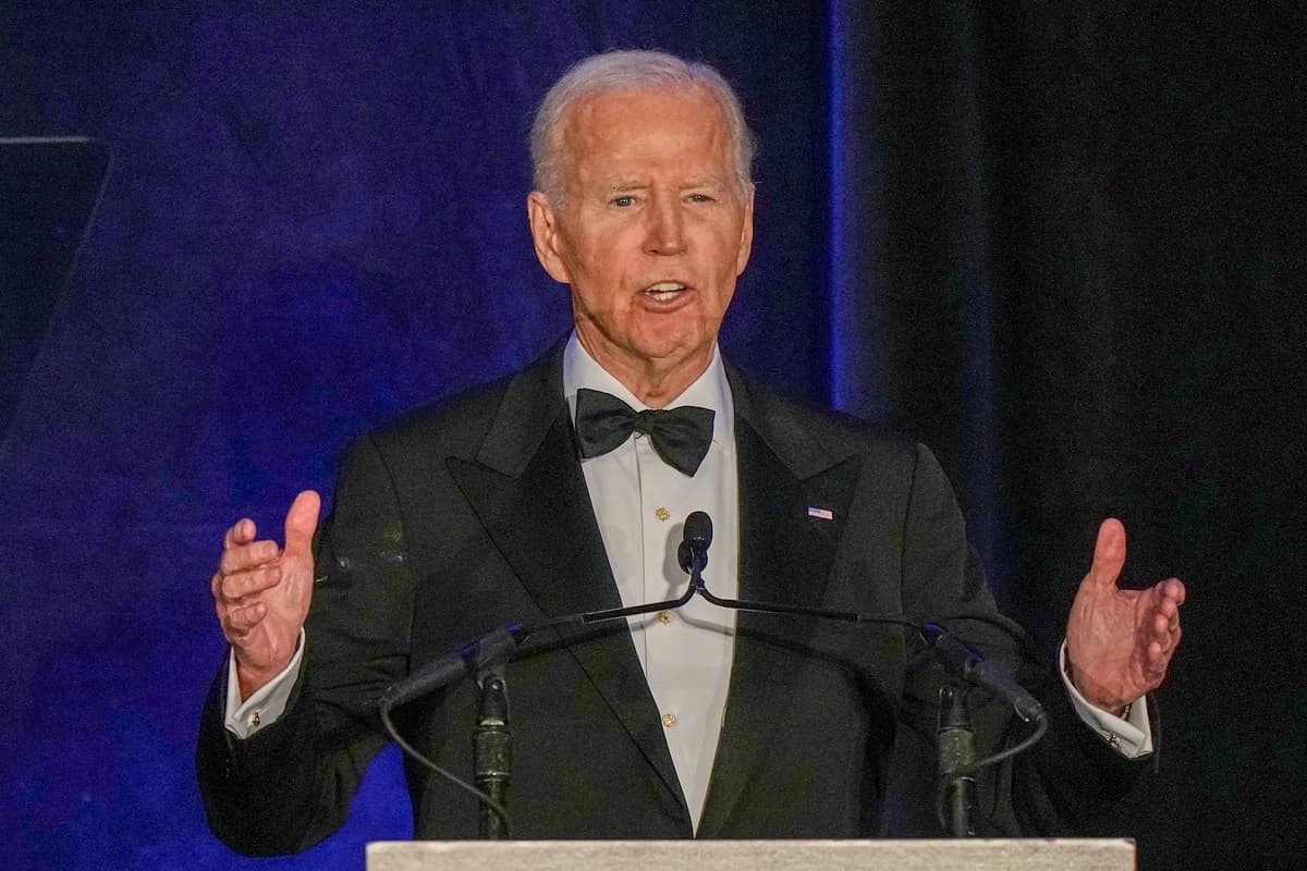 El expresidente Joe Biden pronuncia un discurso durante la 100.ª Gala Anual de Premios de la Asociación Nacional de Abogados en Chicago, el 31 de julio de 2025. (Nam Y. Huh/AP Photo).