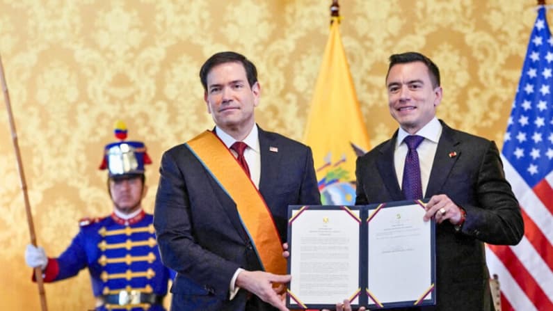 Rubio solicitará USD 45 millones para que Ecuador combata el narcotráfico