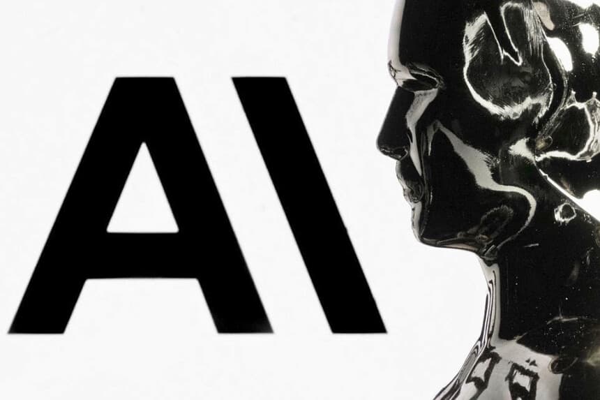 Una figurita delante del logotipo de la empresa estadounidense de seguridad e investigación en inteligencia artificial Anthropic durante una sesión fotográfica en París el 13 de febrero de 2026. (Joel Saget/AFP vía Getty Images).