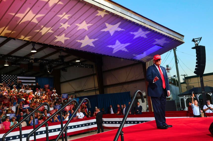 El presidente Donald Trump en Gastonia, Carolina del Norte, el 16 de septiembre de 2026. (Anna Moneymaker/Getty Images).