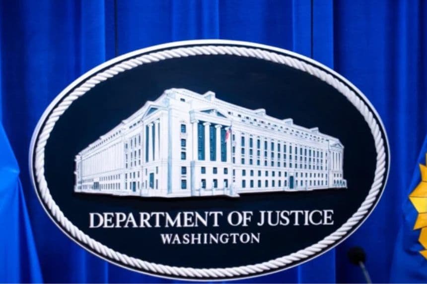 El Departamento de Justicia de EE. UU. en Washington, el 27 de abril de 2026. (Madalina Kilroy/The Epoch Times)