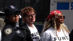 Susan Sarandon, entre los 30 detenidos por protestar contra Netanyahu en NY