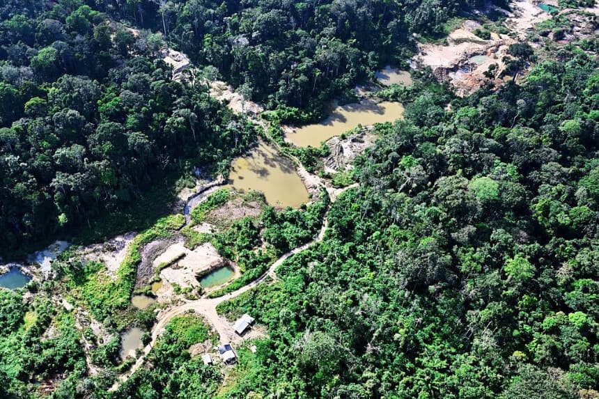 Vista aérea selva amazónica, al suroeste del estado de Pará (Brasil), el 21 de mayo de 2026. (Evaristo Sa / AFP vía Getty Images)