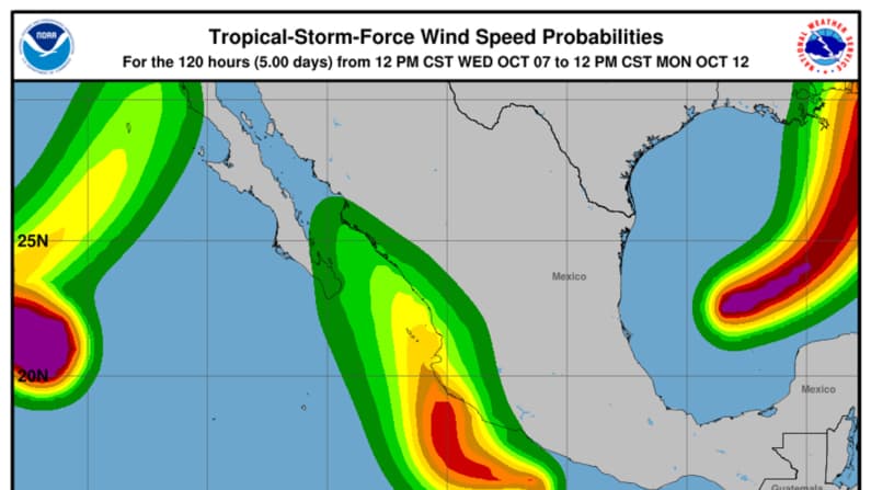 La fuerza de Simón podría escalar a categoría 4 frente a las costas mexicanas del Pacífico