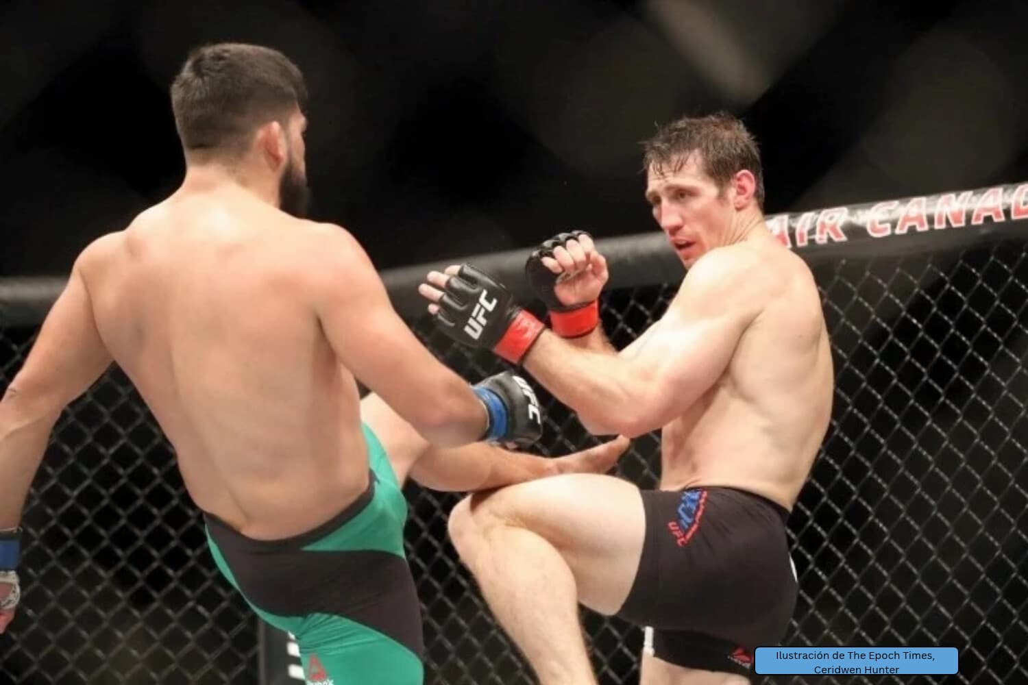 Tim Kennedy (guantes rojos) se enfrenta a Kelvin Gastelum (guantes azules) durante el UFC 206 en el Air Canada Centre de Toronto el 10 de diciembre de 2016. (Tom Szczerbowski/USA TODAY Sports vía Reuters).