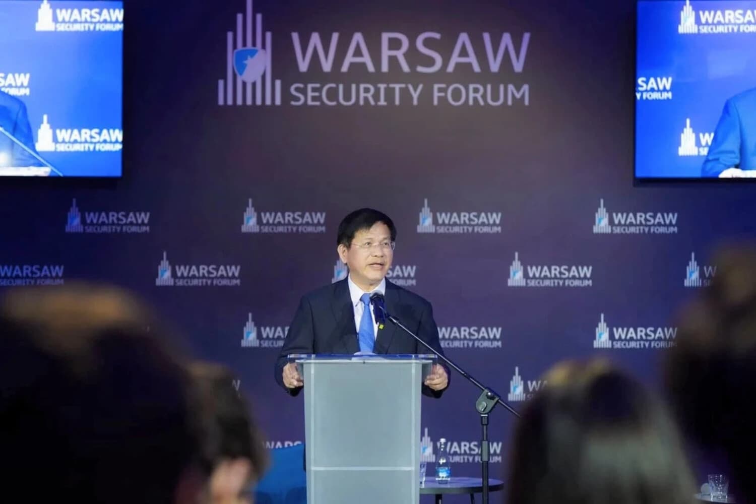 El ministro de Asuntos Exteriores taiwanés, Lin Chia-lung, pronunciará un discurso en el Foro de Seguridad de Varsovia en Polonia el 13 de octubre de 2026. (Cortesía del Ministerio de Asuntos Exteriores de Taiwán).