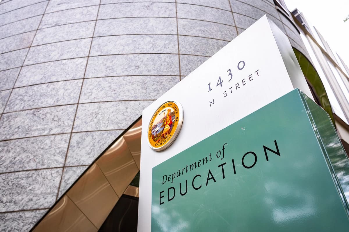 El Departamento de Educación de California en Sacramento, el 18 de abril de 2022. (John Fredricks/The Epoch Times)