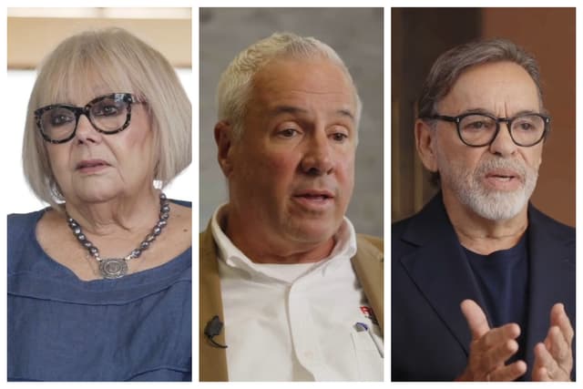 La locutora de radio Ninoska Pérez Castellón, el extenista profesional Mario Iván Tabares, el arquitecto Rick González y el crítico de cine Alejandro Ríos analizan la vida bajo el comunismo en Cuba y Venezuela en un nuevo documental de The Epoch Times. (The Epoch Times)