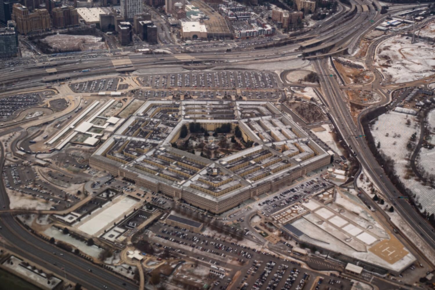 Una vista aérea del Pentágono en Arlington, Virginia, el 15 de diciembre de 2025. (Madalina Kilroy/The Epoch Times).