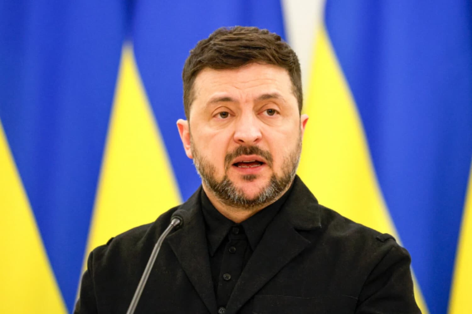 El presidente ucraniano Volodímir Zelenski en Vilnius, Lituania, el 25 de enero de 2026. (Petras Malukas/AFP vía Getty Images).